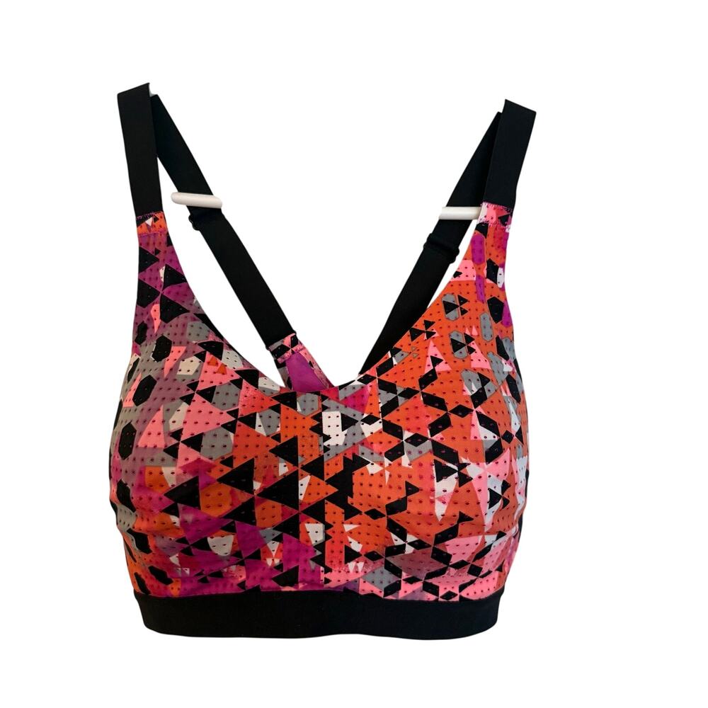 Victoria’s Secret Sport Bra Women’s Size 34C Multicolored Geometric Sports Bra